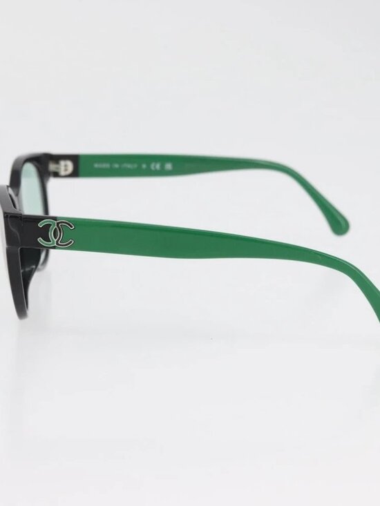 CHANEL COCO Mark Glasses plastic Green CC Auth BAZ663 main image 11